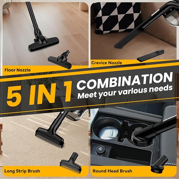 Cordless Vacuum for Dewalt 20V Battery, 5 in 1 Handheld Electric Vacuum Cleaner - Image 6