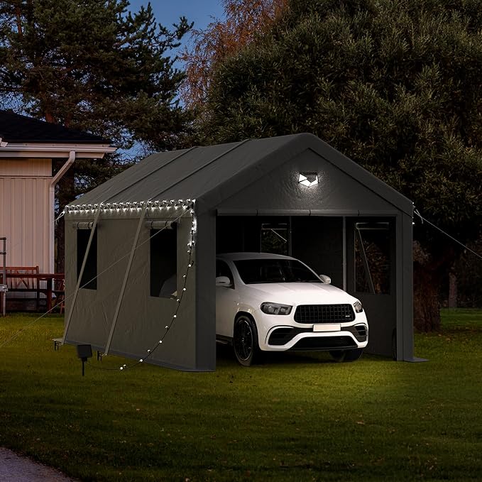 10x20 Carport, Heavy Duty Carport Canopy Garage - Image 5