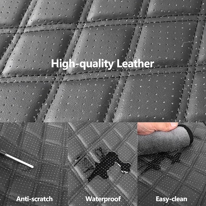 Car Seat Covers Full Set, Breathable and Waterproof Napa Leather Car Seat Cover - Image 6