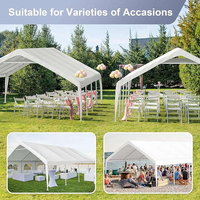 Morngardo 20'x26' Carports Clearance, Large Canopy Tent - Image 4