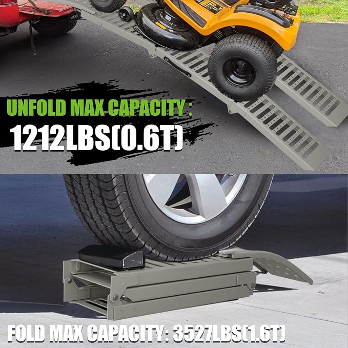 77.2" L x 9.8" W Truck Ramps, 1212 Lbs Loading Ramps - Image 2