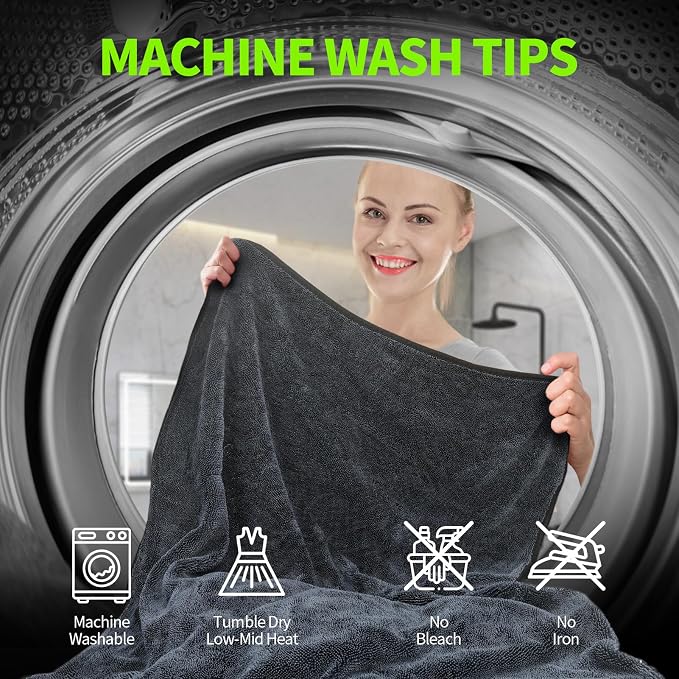 3-Pack Car Drying Towel, Ultra Absorbent Microfiber Towels - Image 6