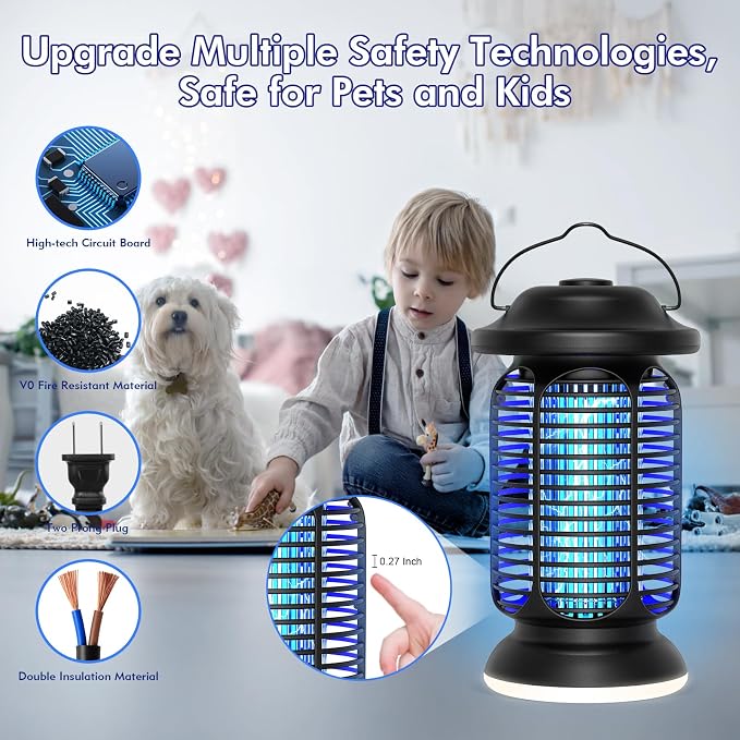 Bug Zapper Outdoor Indoor, Electric Fly Zapper Waterproof - Image 5