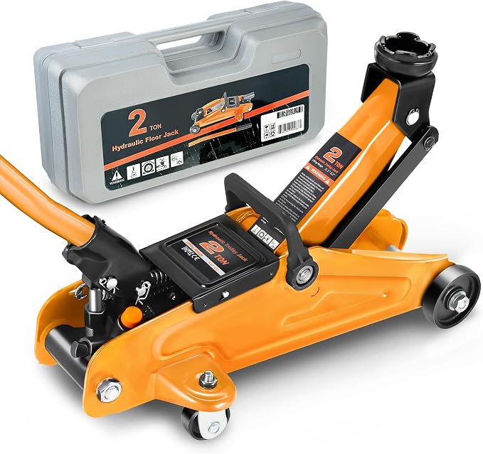 DNA MOTORING Low Profile Hydraulic Trolley Service/Floor Jack, 2 Ton Capacity by DNAMOTORING-Tools