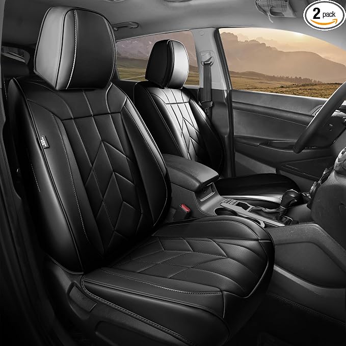 Black Car Seat Covers Full Set by FREESOO