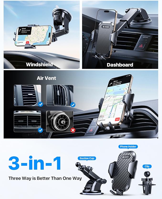 andobil Car Phone Holder, 2025 Military-Grade 85lbs Strongest Suction Phone - Image 6