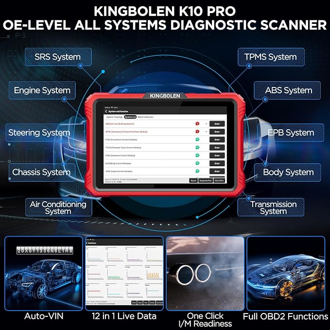 KINGBOLEN K10 Pro Bidirectional Test Diagnostic Scan Tool Bluetooth OBD2 - Image 6