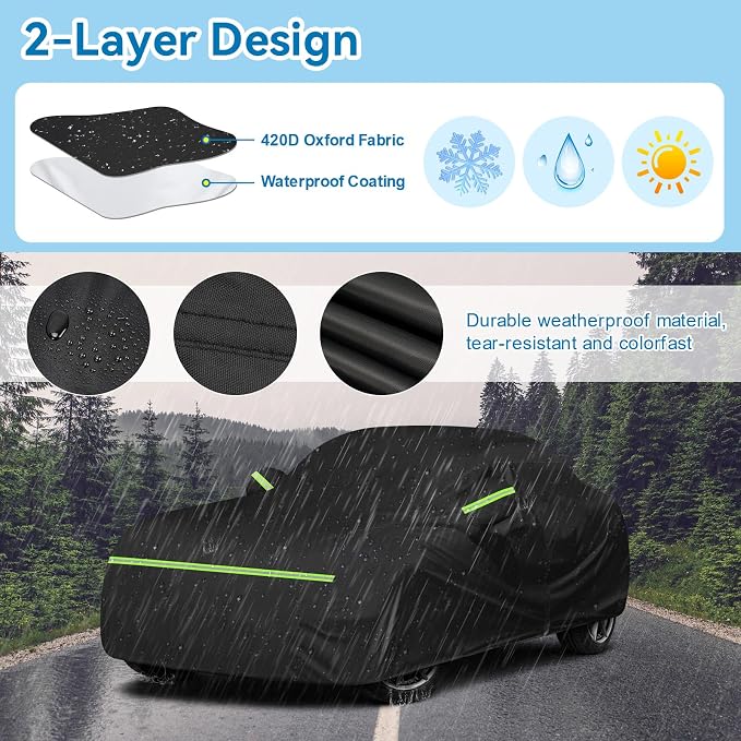 for Mazda Miata MX-5 Full Car Cover Waterproof All Weather, Outdoor Car Covers - Image 2