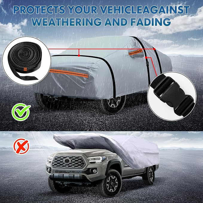 KEYOOG 6-Layer Full Car Cover is All-Weather Waterproof, Universal in All - Image 5