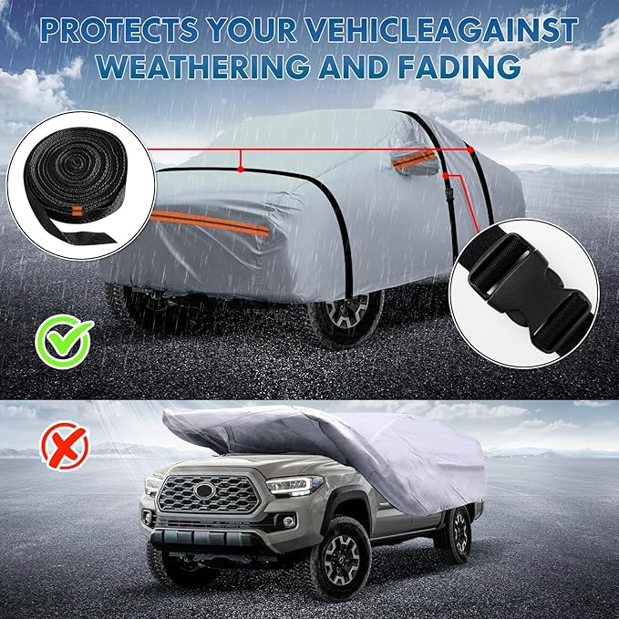 KEYOOG 6-Layer Full Car Cover is All-Weather Waterproof, Universal in All - Image 5