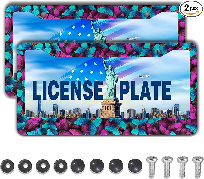 License Plate Frames Multicolor Car Plate Frame by Unknown