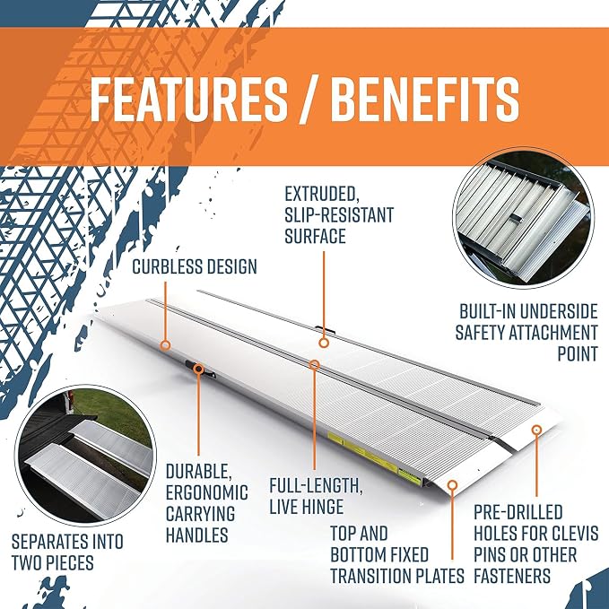 EZ-ACCESS Traverse 8 Foot Durable Aluminum Singlefold Edgeless Curbless - Image 4