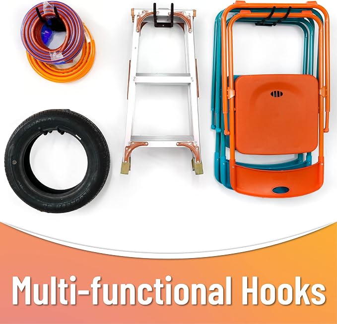 HUHOLE Garage Hooks, Ladder Hangers - Image 2