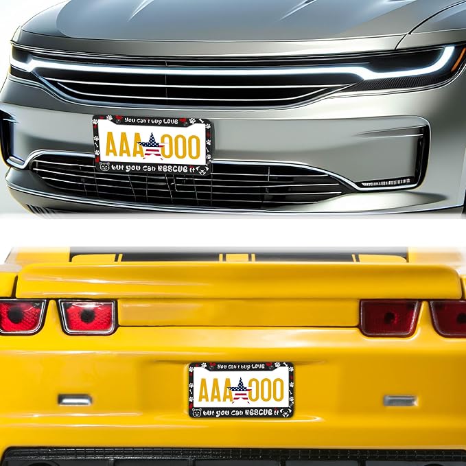 License Plate Frame Black and White Front License Plate Bracket You Can’t Buy - Image 8