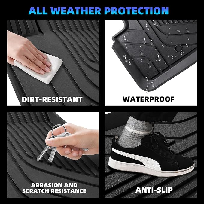 Tesla Model Y Floor Mats for Tesla Model Y 2020-2024, TPE All Weather Custom - Image 6