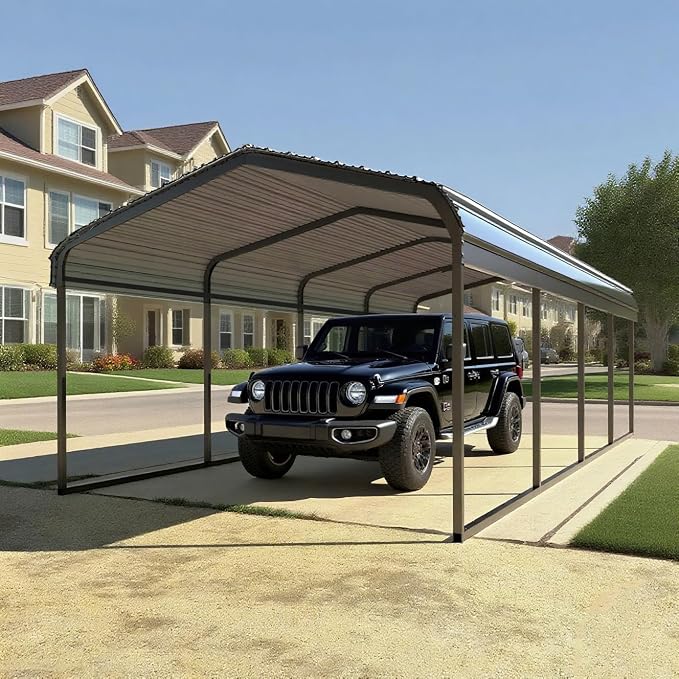 Heavy Duty Metal Carport 10x20 ft Galvanized Steel Frame RV Carport Storage All by Unknown