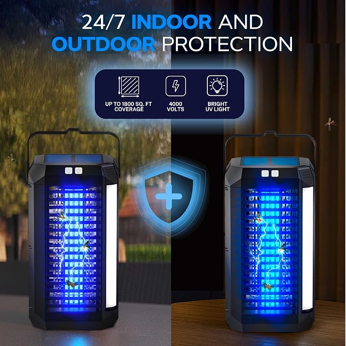 Rogue 2 in 1 Solar Bug Zapper Outdoor and Bug Zapper Indoor Plug in - Image 3