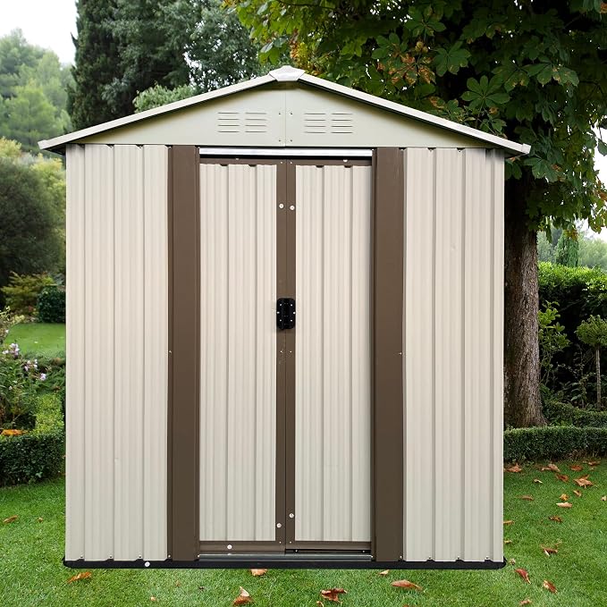 5x3 FT Outdoor Storage Shed, Metal Garden Shed - Image 6
