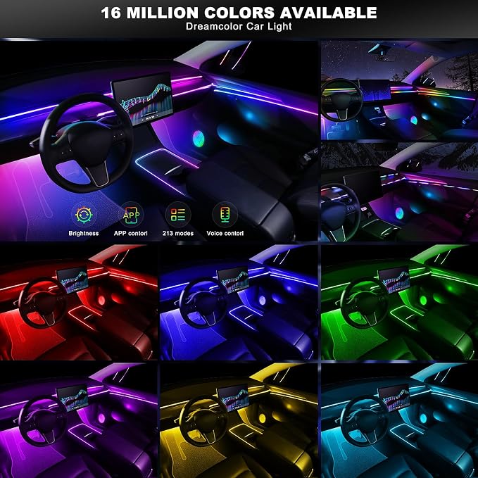 Dreamcolor Acrylic Interior Car LED Strip Light - Image 4