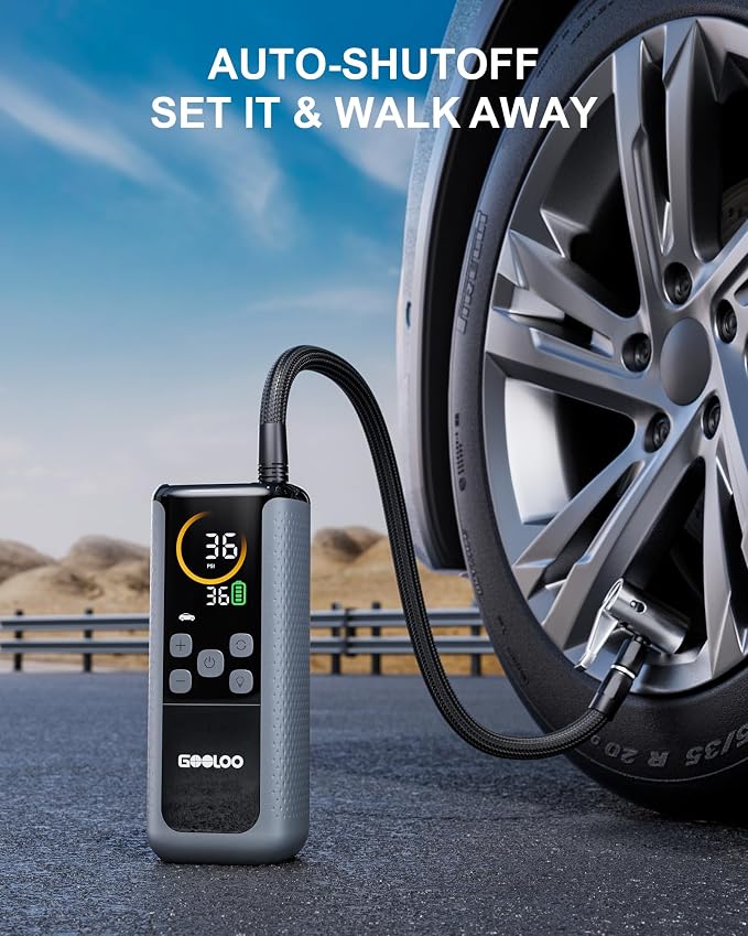 GOOLOO GT160 DUAL Tire Inflator Portable Air Compressor, 4X Faster Dual - Image 4