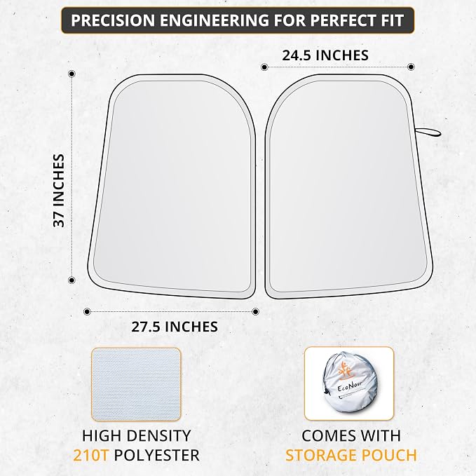 EcoNour Tesla Windshield Sun Shade | Foldable Front Windshield Shade - Image 3