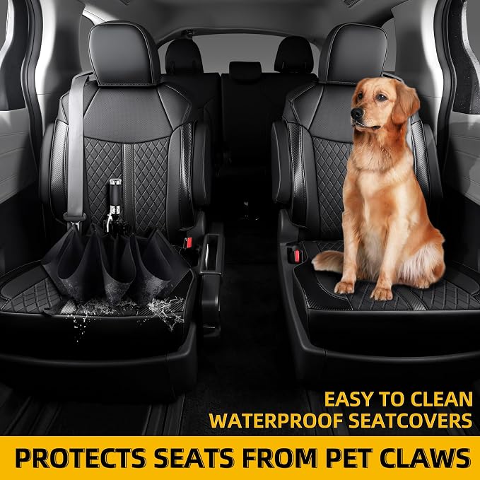 Custom Fit Sienna Seat Covers for Toyota Sienna LE, XLE 2021-2025 3-Row - Image 4