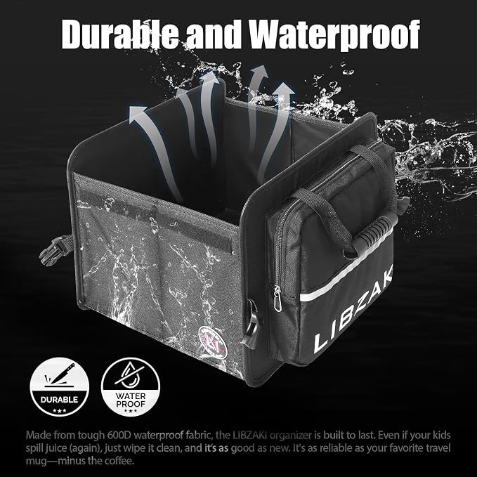 LIBZAKI Car Trunk Storage Organizer, Collapsible Trunk Storage Box - Image 2