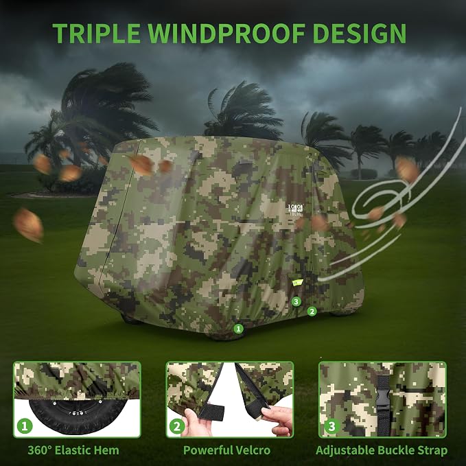 10L0L Heavy Duty Golf Cart Cover - Image 4