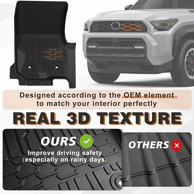 TripleAliners Floor Mats All Weather Liners Compatible - Image 3
