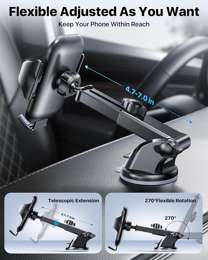 andobil Car Phone Holder, 2025 Military-Grade 85lbs Strongest Suction Phone - Image 8