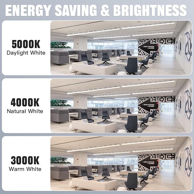 JTT 8FT LED Vapor Tight Light 120/100/80W Tunable, 18000lm LED Vapor Proof - Image 4