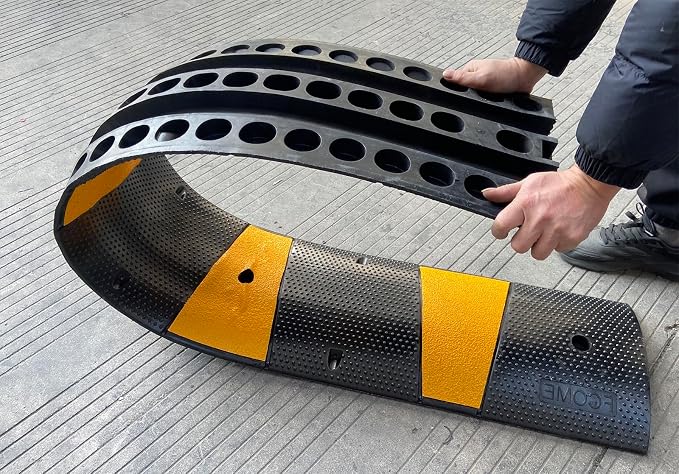 Rubber Speed Bump 6 Feet Rubber Driveway Modular Heavy Duty Speed 72.4 x 12 x - Image 7
