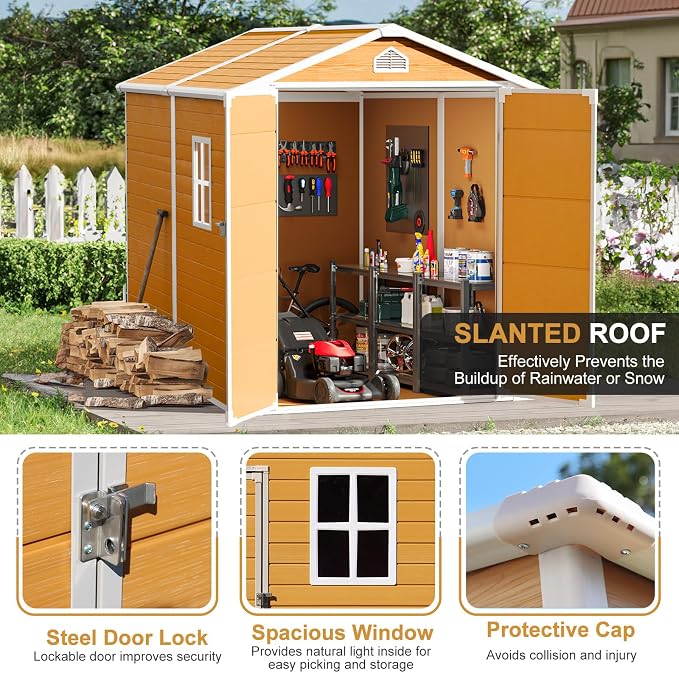 Plastic Sheds 8x6 Resin Outdoor Storage - Image 7