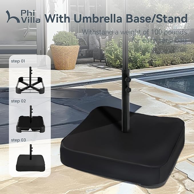 PHI VILLA 15ft Large Patio Umbrellas - Image 2