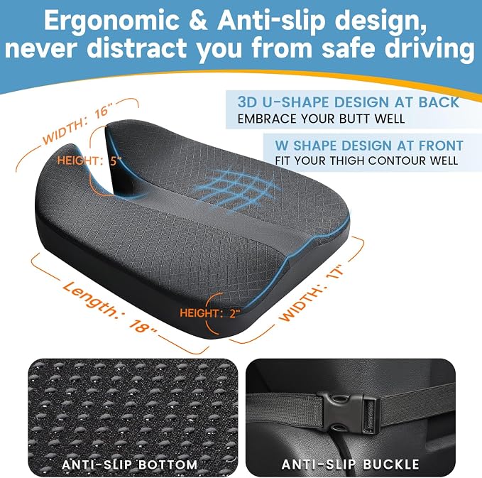 Heightening Truck Seat Cushion for Broader Vision, Car Seat Cushion for Car - Image 7