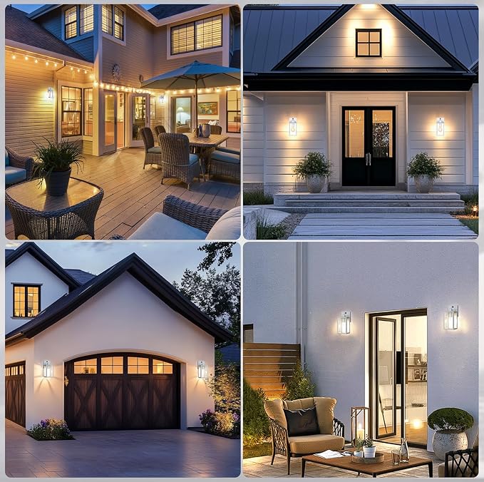 PARTPHONER Dusk to Dawn Outdoor Light Fixtures, Waterproof Exterior Wall Sconce - Image 5