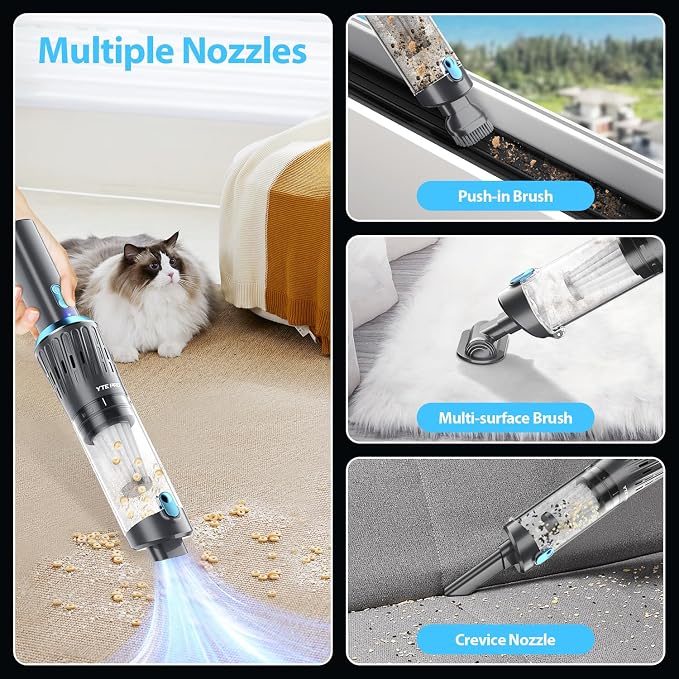 Handheld Vacuum Cordless 15000PA Car Vacuum 3-in-1 Hand Held Vacuums 1.1 Pounds - Image 4