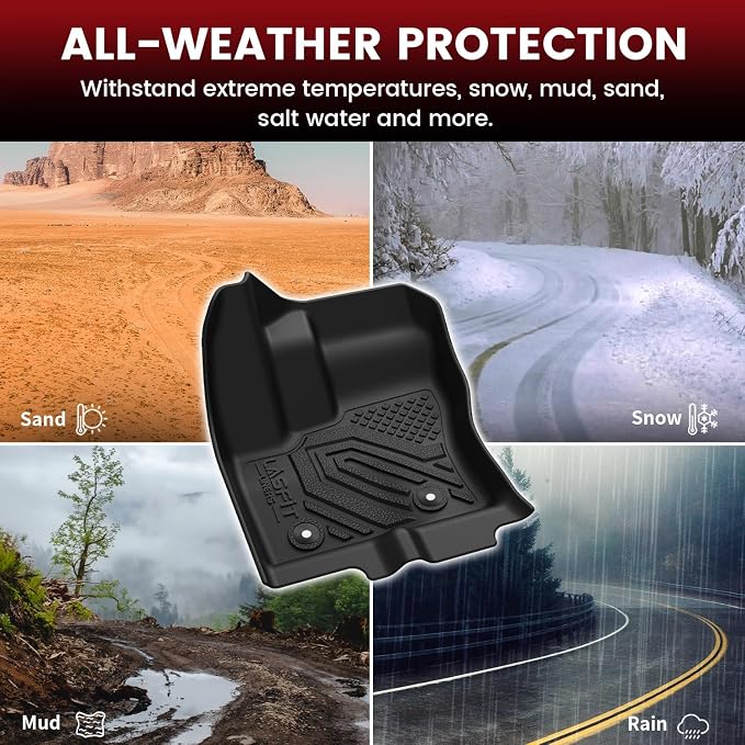 LASFIT Front Floor Mats for Ford Transit Connect 2014-2021 Vinyl Floor - Image 7