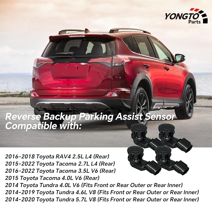 89341-0C010 4Pcs Reverse Backup Parking Assist Sensor Compatible - Image 3
