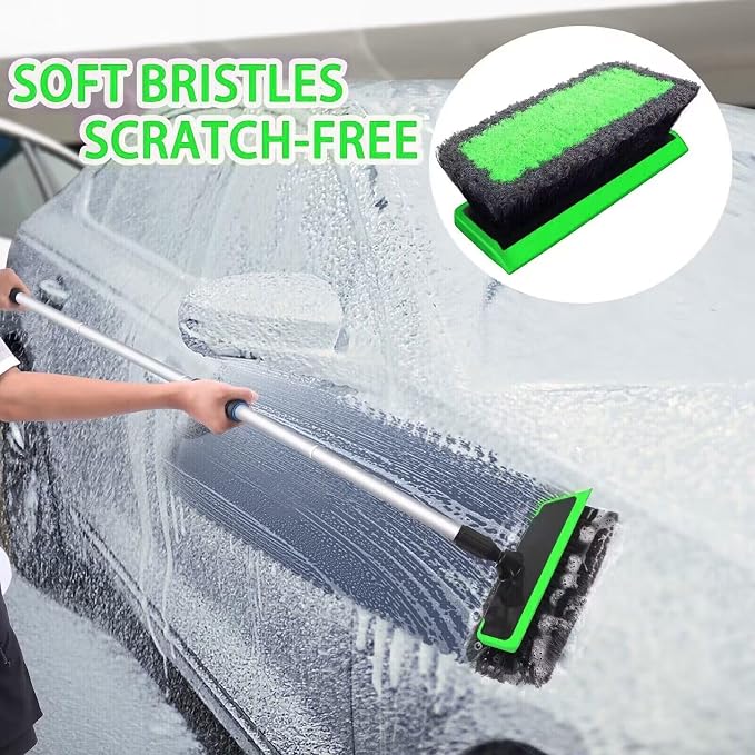 62'' Car Wash Brush with Long Handle, Soft Bristle Scratch-Free Car Wash - Image 2