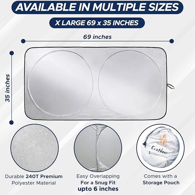 EcoNour Truck Windshield Sun Shade - Image 7