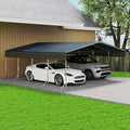 20x20ft Heavy Duty Metal Carport – Outdoor Galvanized Garage, Sturdy Structure by Unknown