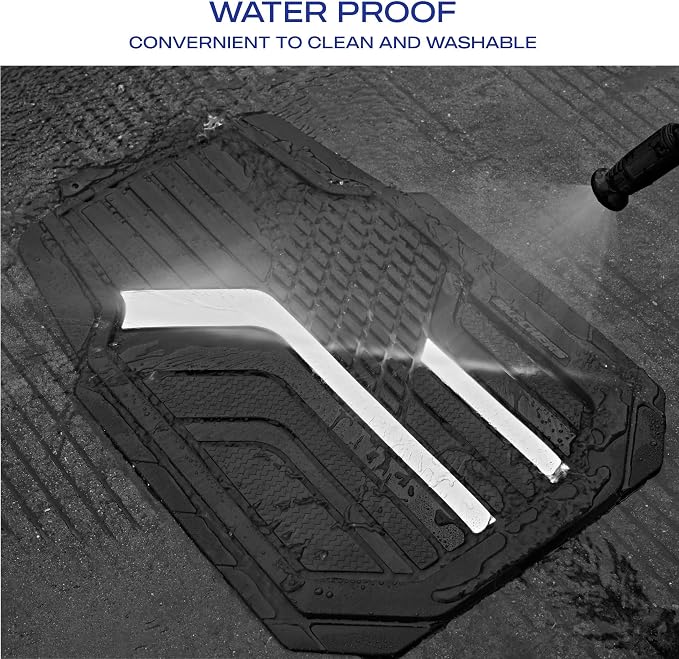 Skechers Heavy Duty Rubber Car Floor Mats, Dual Color Design Floor Mats - Image 5