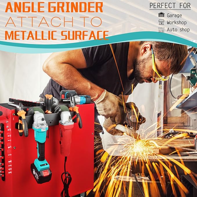 ULIBERMAGNET Angle Grinder Holder, Solid Steel Utility Storage Rack, Heavy Duty - Image 5