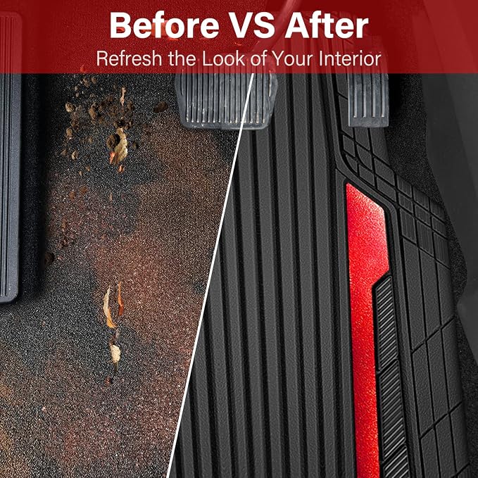 CAR PASS Heavy Duty Rubber Car Mats Metallic S~L Size, Aluminum Film All - Image 6