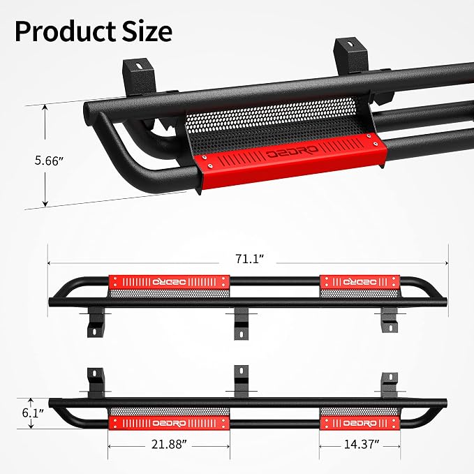 oEdRo 6 inch Running Boards Compatible - Image 6