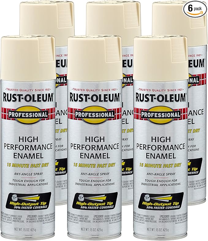 Rust-Oleum 7570838-6PK Professional High Performance Enamel Spray Paint by Rust-Oleum