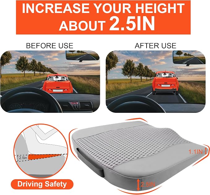 Car Seat Cushion, Comfort Memory Foam Car Cushions - Image 3