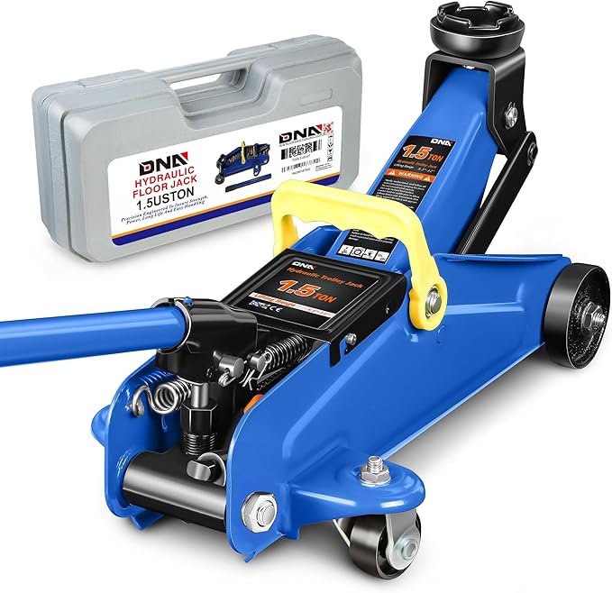 DNA MOTORING Low Profile Hydraulic Trolley Service/Floor Jack, 1.5 Ton Capacity by DNAMOTORING-Tools