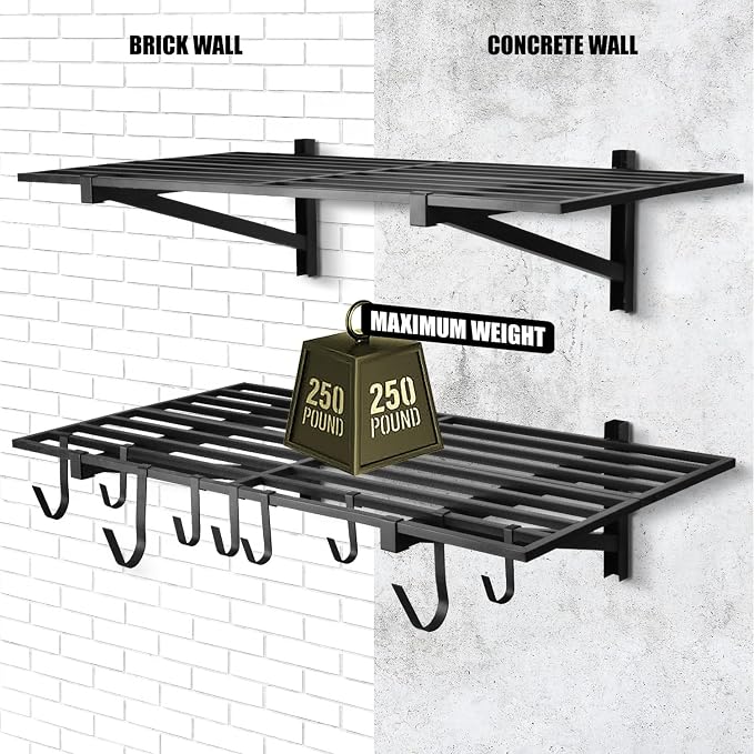 4 Pack 1, 5x4ft Heavy Duty Garage Wall Shelving, Garage Shelving Wall Mounted - Image 5